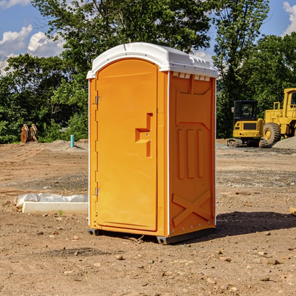 can i customize the exterior of the portable restrooms with my event logo or branding in McCallsburg